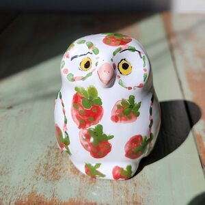Vintage 1950's Italian Owl Handpainted Creation by E Di Costanzo Florence, Italy